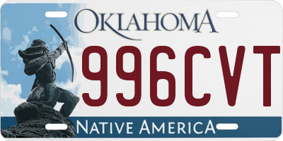OK license plate 996CVT