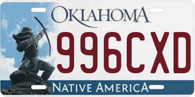 OK license plate 996CXD