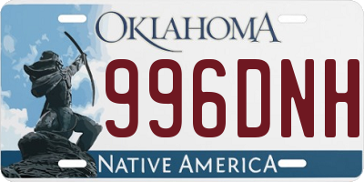 OK license plate 996DNH