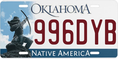 OK license plate 996DYB