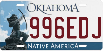 OK license plate 996EDJ
