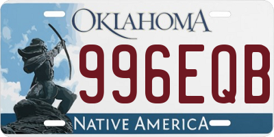 OK license plate 996EQB