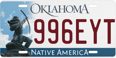 OK license plate 996EYT