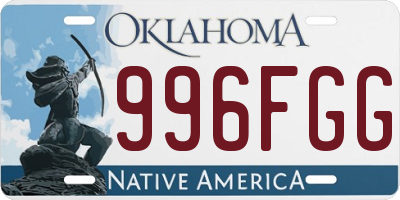 OK license plate 996FGG