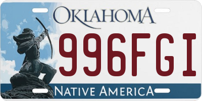 OK license plate 996FGI