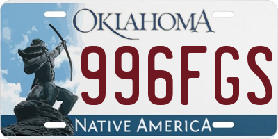 OK license plate 996FGS