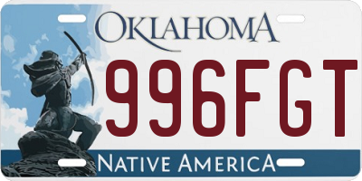 OK license plate 996FGT
