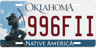 OK license plate 996FII