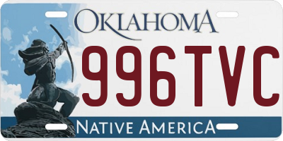 OK license plate 996TVC