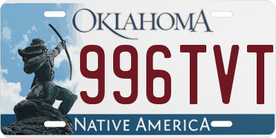 OK license plate 996TVT