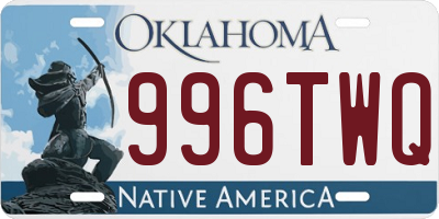 OK license plate 996TWQ
