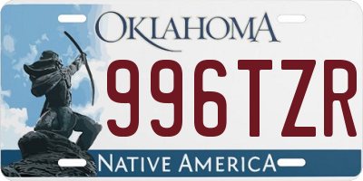OK license plate 996TZR