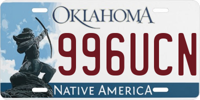 OK license plate 996UCN