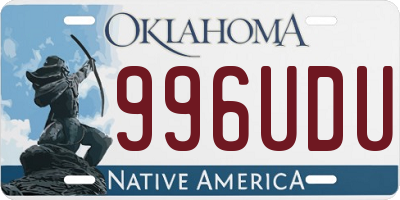 OK license plate 996UDU