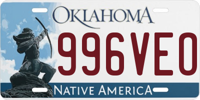 OK license plate 996VEO