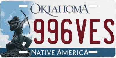 OK license plate 996VES