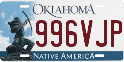 OK license plate 996VJP