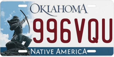OK license plate 996VQU