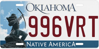 OK license plate 996VRT