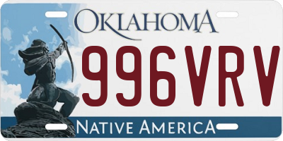 OK license plate 996VRV