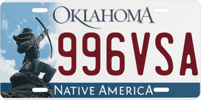 OK license plate 996VSA