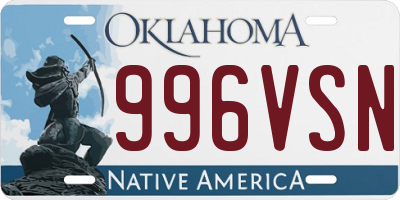 OK license plate 996VSN