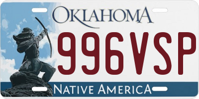 OK license plate 996VSP
