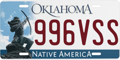 OK license plate 996VSS