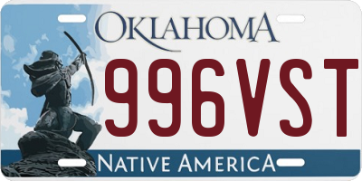 OK license plate 996VST