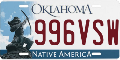 OK license plate 996VSW