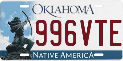 OK license plate 996VTE