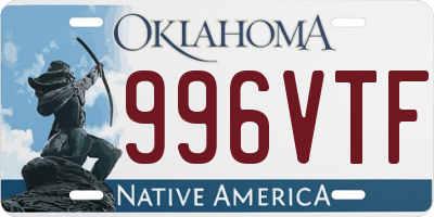OK license plate 996VTF