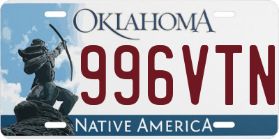 OK license plate 996VTN