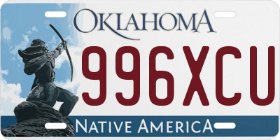 OK license plate 996XCU