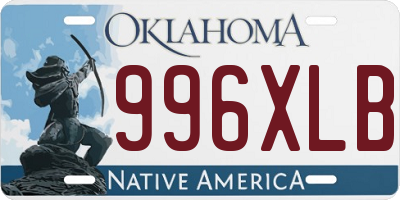 OK license plate 996XLB