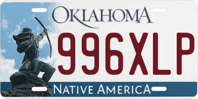 OK license plate 996XLP