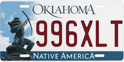 OK license plate 996XLT