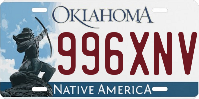 OK license plate 996XNV