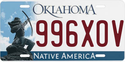 OK license plate 996XOV