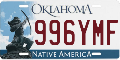 OK license plate 996YMF