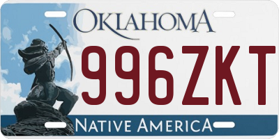 OK license plate 996ZKT