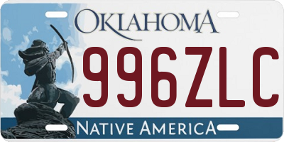 OK license plate 996ZLC