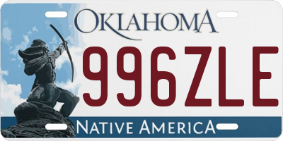 OK license plate 996ZLE
