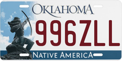 OK license plate 996ZLL