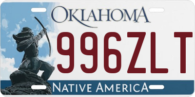 OK license plate 996ZLT