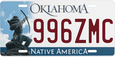 OK license plate 996ZMC