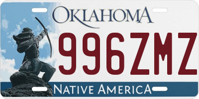 OK license plate 996ZMZ