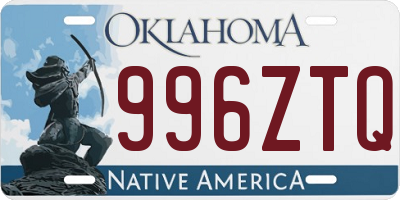 OK license plate 996ZTQ