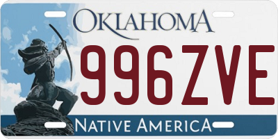 OK license plate 996ZVE