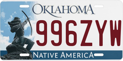 OK license plate 996ZYW